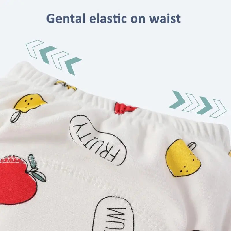 Reusable Soft Cotton Baby Breathable Diapers Pee Shorts Toddler Potty Training Pants Underwears for Boys & Girls Baby Nappies