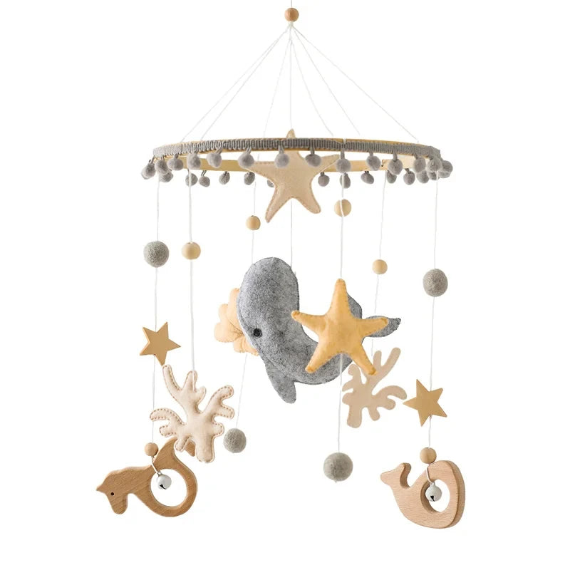 Baby Cot Mobile 0-12 Months | Felt Forest Animals | Newborn Gift