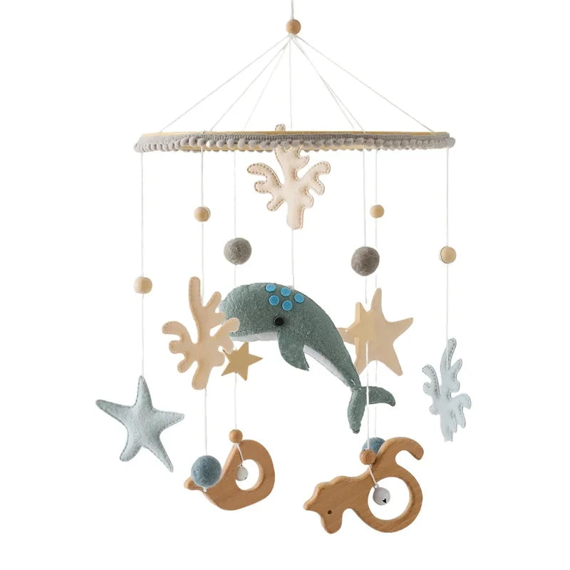 Baby Cot Mobile 0-12 Months | Felt Forest Animals | Newborn Gift