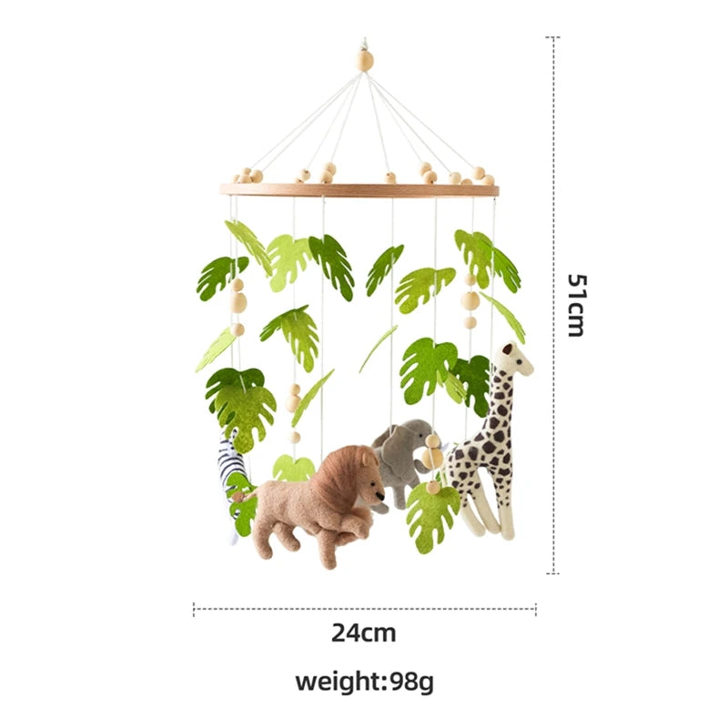 Baby Cot Mobile 0-12 Months | Felt Forest Animals | Newborn Gift