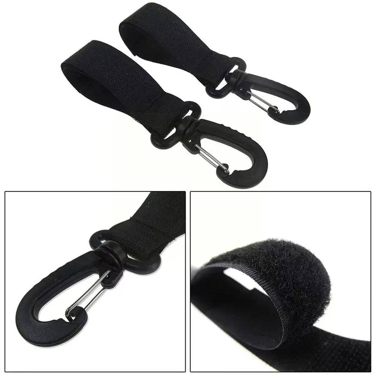 2pcs PU Leather Baby Bag Stroller Hook Pram Rotate 360 Degree Rotatable Cart Organizer Pram Hook Crochet Stroller Accessories