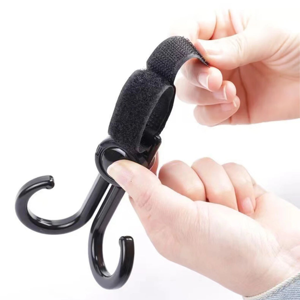2pcs PU Leather Baby Bag Stroller Hook Pram Rotate 360 Degree Rotatable Cart Organizer Pram Hook Crochet Stroller Accessories