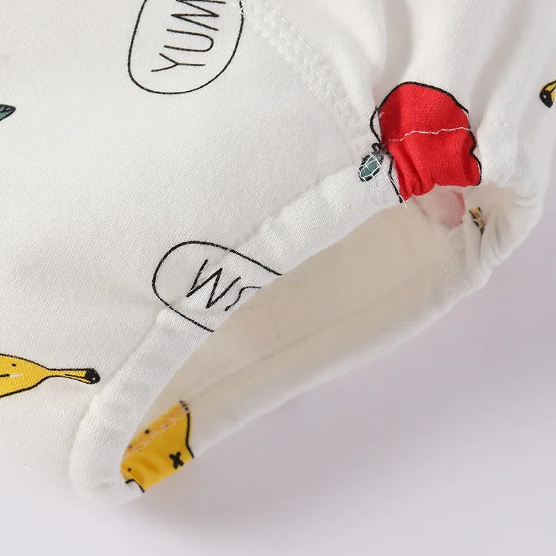 Reusable Soft Cotton Baby Breathable Diapers Pee Shorts Toddler Potty Training Pants Underwears for Boys & Girls Baby Nappies